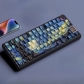 The Starry Night 104+26 Cherry Profile PBT Dye-subbed Doubleshot Backlit Keycaps Set Side Legends for Mechanical Keyboard